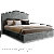  Кровать с подъемным механизмом «Lotos» 1400 мм Серебристая пелена