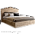  Кровать с подъемным механизмом «Lotos» Ванильное небо 1600 мм