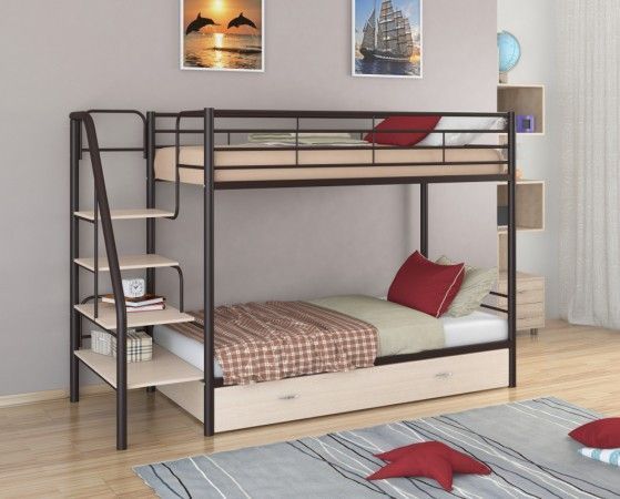 Двухъярусная металлическая кровать «Толедо Я» фото