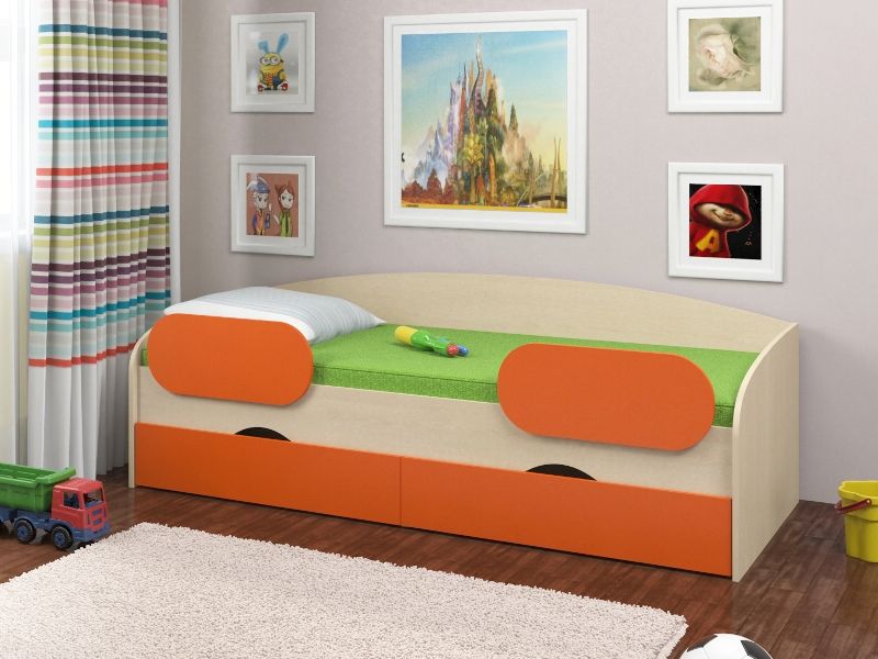 Кровать с ящиками и бортиками «Соня 2» фото