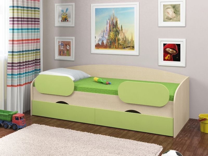 Кровать с ящиками и бортиками «Соня 2» фото