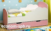 Кровать детская с ящиком «Облака»