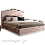  Кровать с подъемным механизмом «Lotos» 1400 мм Розовая дымка