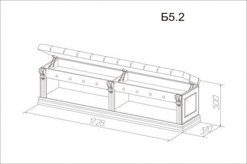 Банкетка «Благо» Б5.2 карамель (к модулю Б5.10-3) фото фото 3