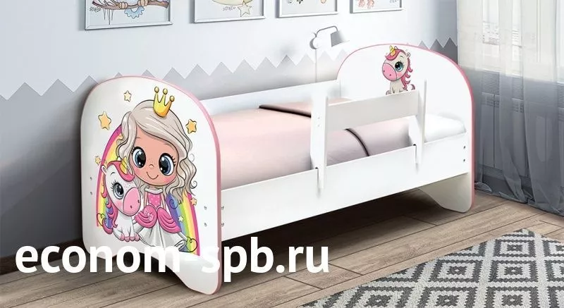 Кровать с фотопечатью «Принцесса» фото