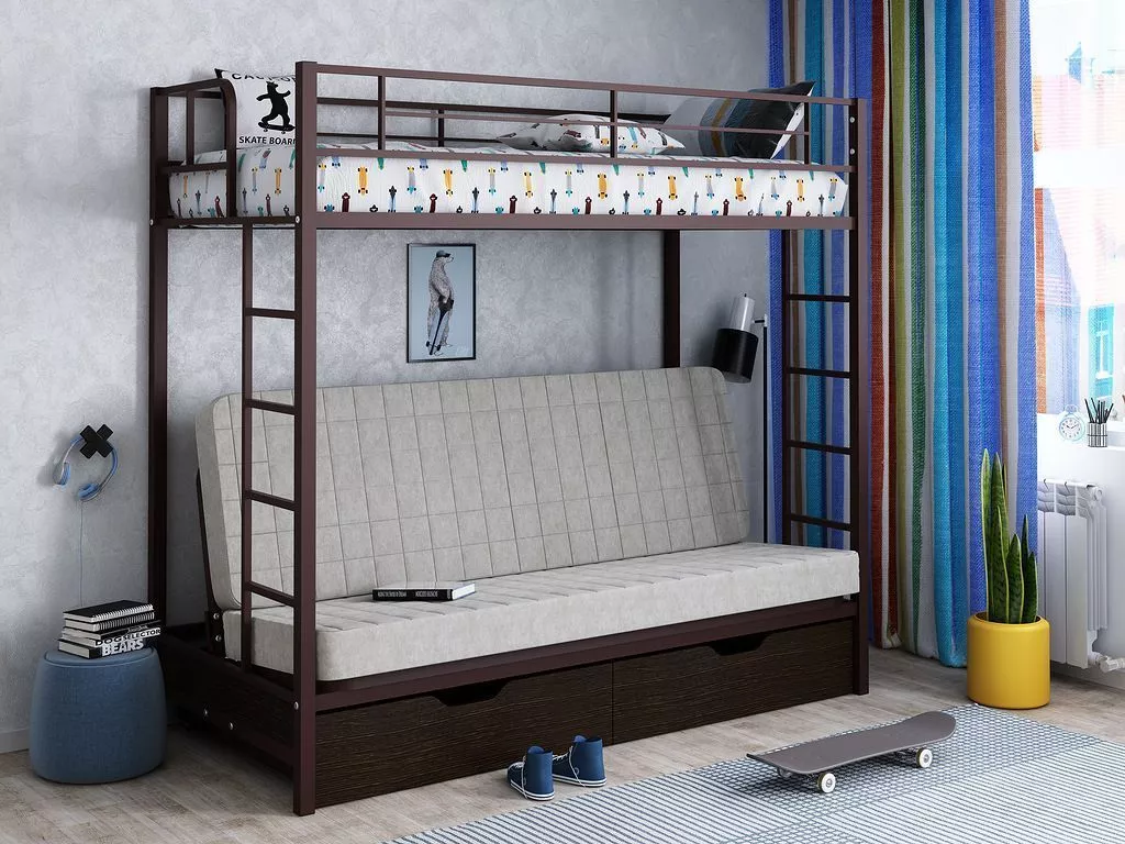 Двухъярусная кровать с диваном «Мадлен ЯЯ» фото