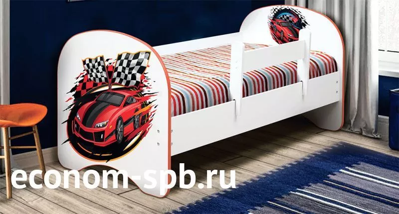Кровать с фотопечатью «Машина» фото